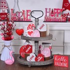 Wooden Valentines Day Decor Heart Blocks, 6PCs Freestanding Wood Heart Signs — photo 5