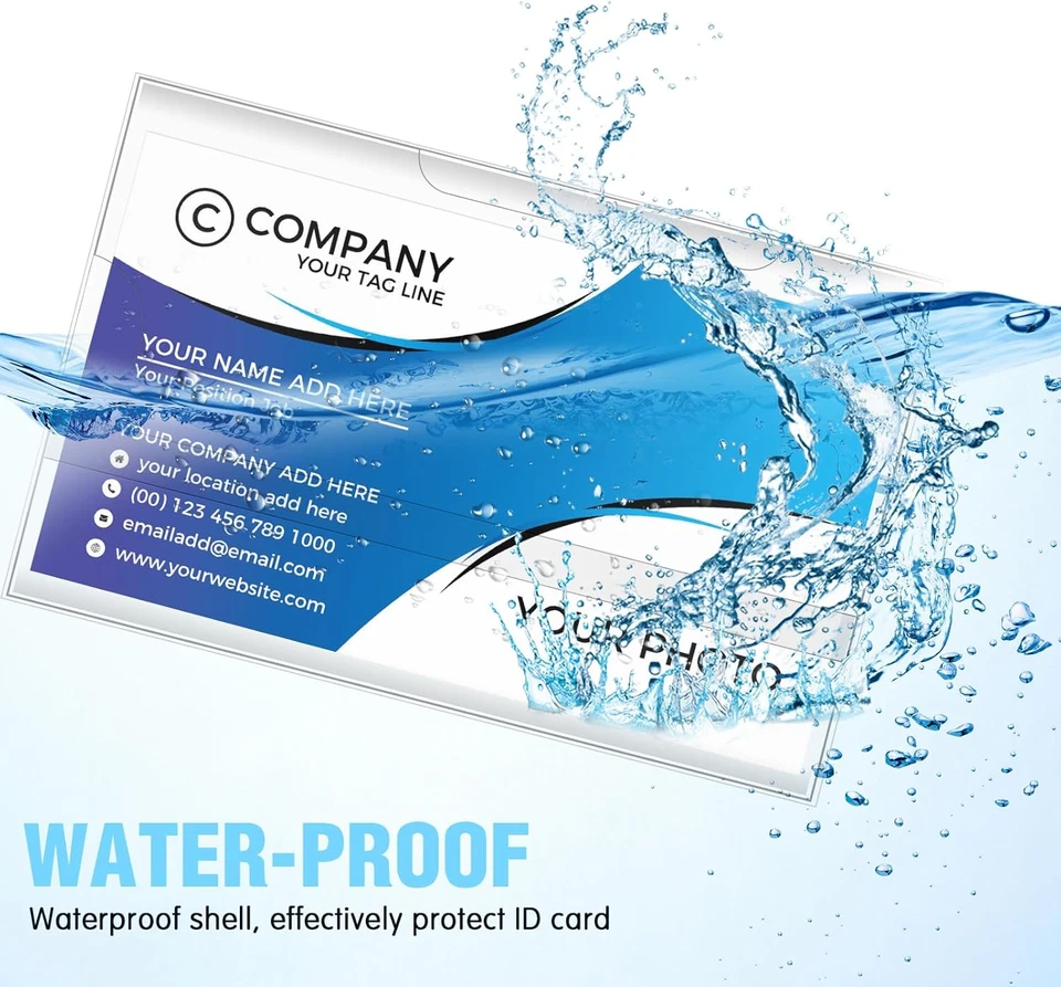 Porta Badge Magnetici Cartellini Di Identificazione 9 X 5,5 Cm Targhette Magneti - Immagine 3 di 4