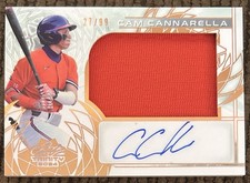 Cam Cannarella 2024 Leaf Trinity Bronze Patch Auto RC SP 27/99 MARLINS
