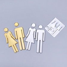 DIY Man&Woman Toilet Sticker WC Door Sign Decals  Washroom Signage Stereoscopic