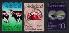 Netherlands Cattle Cancer  Suzanna  Lifeboat 3v 1974 MNH SG#1193-1195