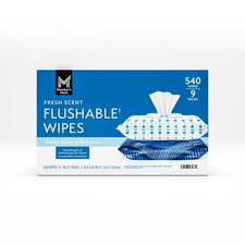 Member's Mark Flushable Wipes, Fresh Scent, 540 ct.