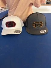 Football Dad leather patch Yupoong Snapback hat