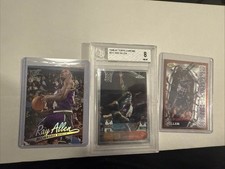 1996-97 Topps Chrome Ray Allen #217 Rookie BGS 8 Fleer Ultra #60 Finest #22 A15