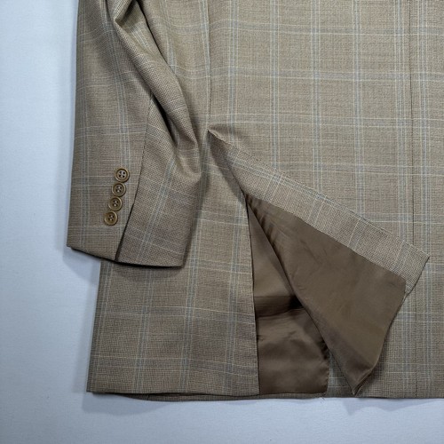 Canali Blazer Herren Wolle Zwei Knopf Sakko Braun Fensterscheibe 58 L Made In Italy - Bild 9 von 9