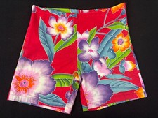 VTG 80s Original Jams Surf Line Hawaii K100 Shorts Sz Small Waist 33 Hibiscus