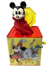 Vintage Disney Mickey Mouse Jack in the Box Tin Toy Carnival Toys No. 956