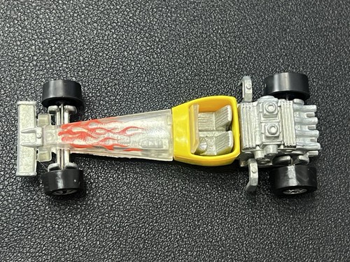 Vintage Hot Wheels 1976 Odd Rod Diecast Toy Yellow Dragster Black Wall Tires HK - Picture 7 of 8