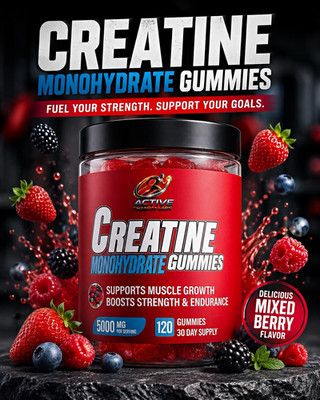Active Health Labs Creatine Gummies Mixed Berry 5000mg Sugar-Free 120 Ct
