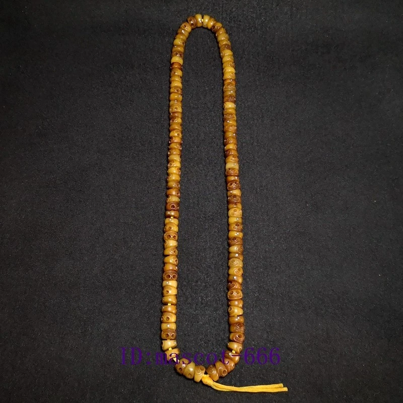 Коллекция кулонов нэцкэ с черепом ручной работы из старого китайского Тибета Q 12 мм 108 шт. - Изображение 4 из 4