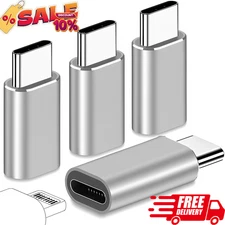 USB C to Lightning Adapter 3 Pack [Mfi Certified] Lightning Female to USB C