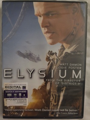New And Sealed Elysium DVD 2013 Matt Damon Jody Foster Great Movie Rated R