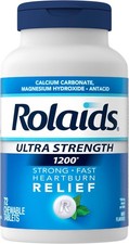 Rolaids Ultra Strength Antacid Chewable Tablets, Mint, 72-Count