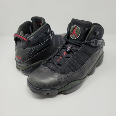 Nike Air Jordan 6 Rings LS Black Dark Army Red 2008 332157 