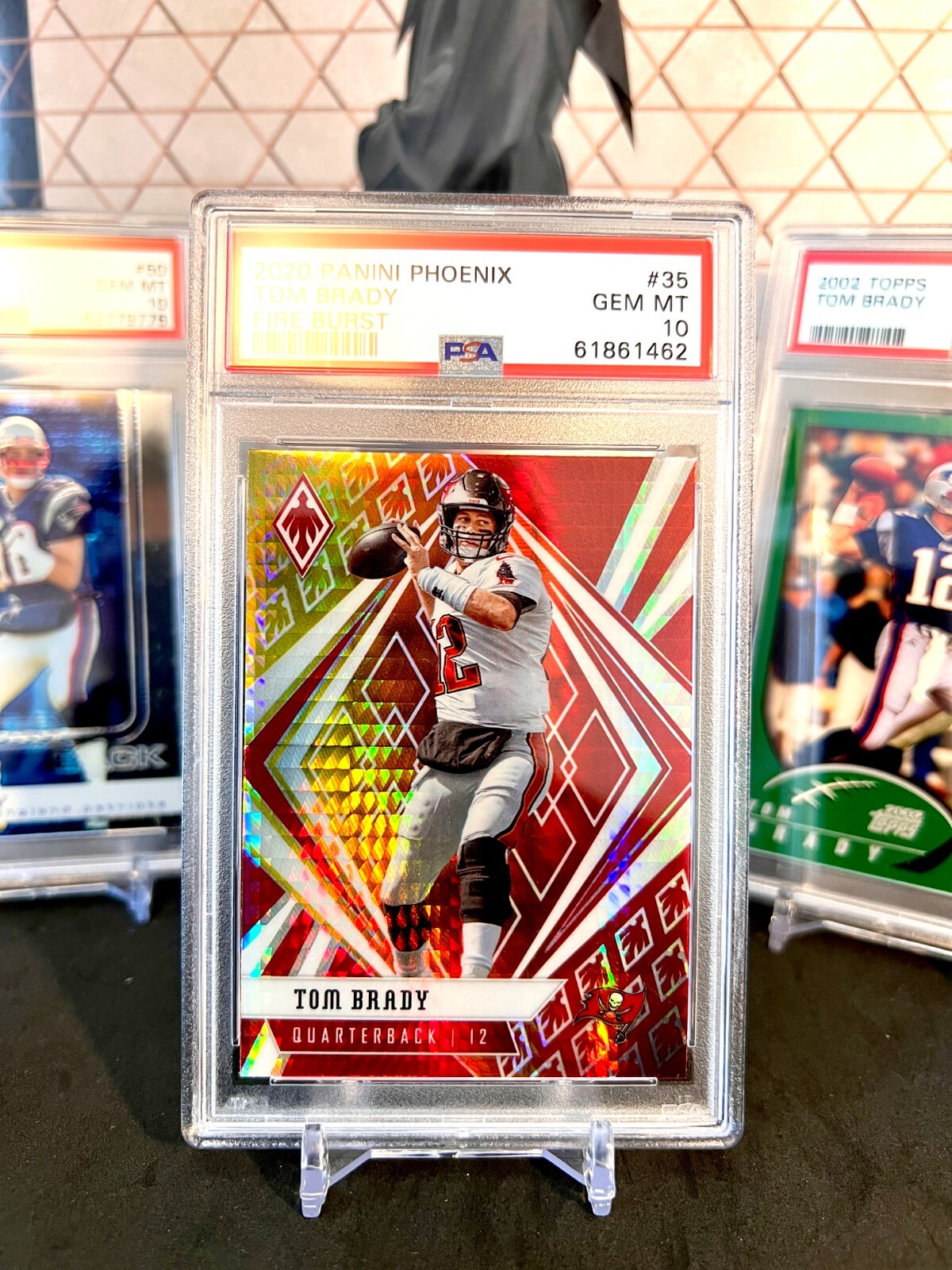 ⭐️ TOM BRADY 2020 PANINI PHOENIX FIRE BURST #35 PSA 10 GEM MINT GRADED 1ST YR 🔥