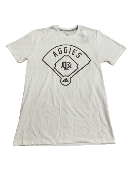 Бейсбольная футболка Adidas NCAA Texas A&M Aggies Белый/бордовый dx2438 