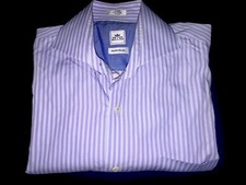 Peter Millar Seaside Finish Medium Button Long Sleeve 100 Cotton Dress Shirt