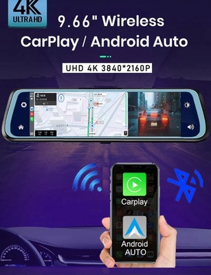 wireless Innenspiegel universal Carplay Dashkam Rüclspiegel GPS Navi