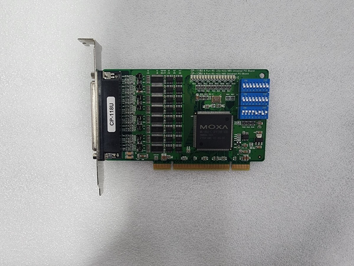 Carte Série PCI MOXA CP-138U - 8 Ports RS-422/485 - Neuf En Boîte (Fabriqué Au Royaume-Uni)