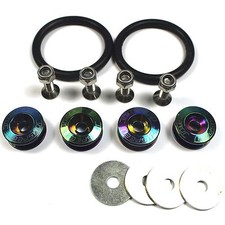 Neo Chrome Universal Trunk Quick Release Fastener Cnc Billet Bumper Kit Jdmspeed