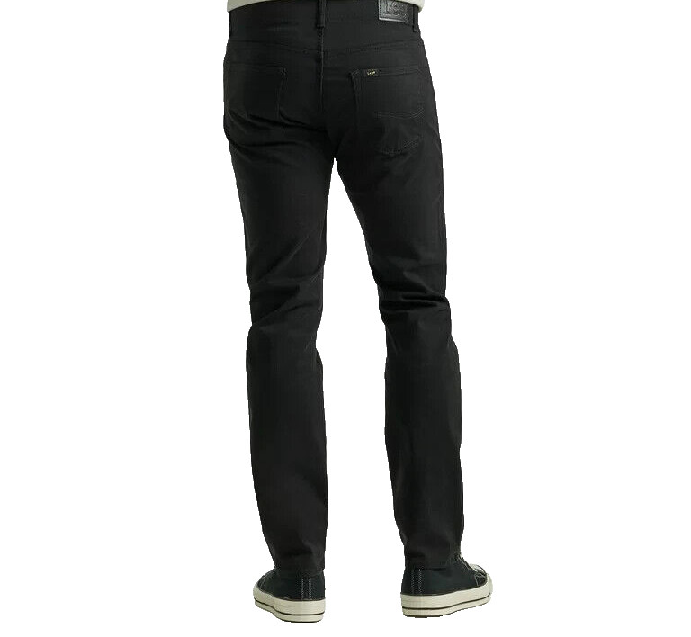SH6 Lee&reg; Men's Extreme Motion Slim Straight Jean with Flex Waistband 36x32 BLACK