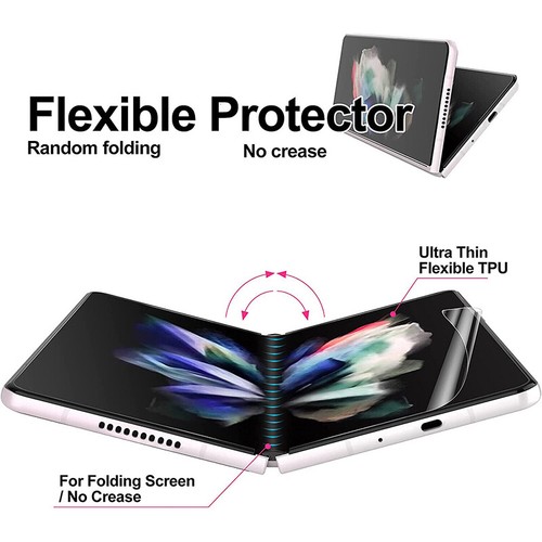 Do Samsung Galaxy Z Fold 5 5G 4 3 5G Przednia wewnętrzna tył Hydrożelowa osłona ekranu - Zdjęcie 9 z 15
