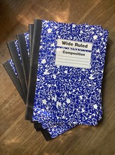 Wide Ruled Composition Books 80 Sheets - Lot of 5 Books