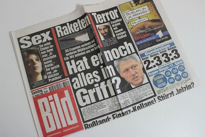 BILDzeitung 22.08.1998 August 22.8.1998 Geschenk 22. 23. 24. 25. Geburtstag
