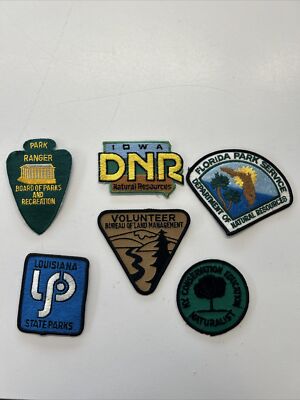Lot 6 Park Department Patches Service Natural Resources State Land | eBay