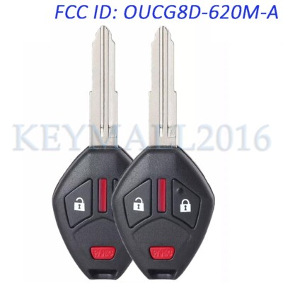 2 OUCG8D-620M-A Remote Key Fob for Mitsubishi Endeavor 2007 2008 2009 2010 2011