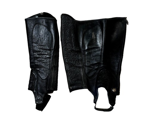 LuxHide Half Chaps – Top Grain Rindsleder, 1,1–1,2 Mm, Mit YKK-Reißverschluss, Unisex, Schwarz/Braun