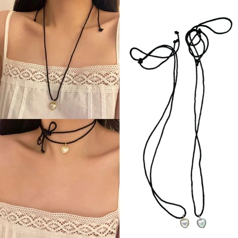 Tie up discount choker necklace