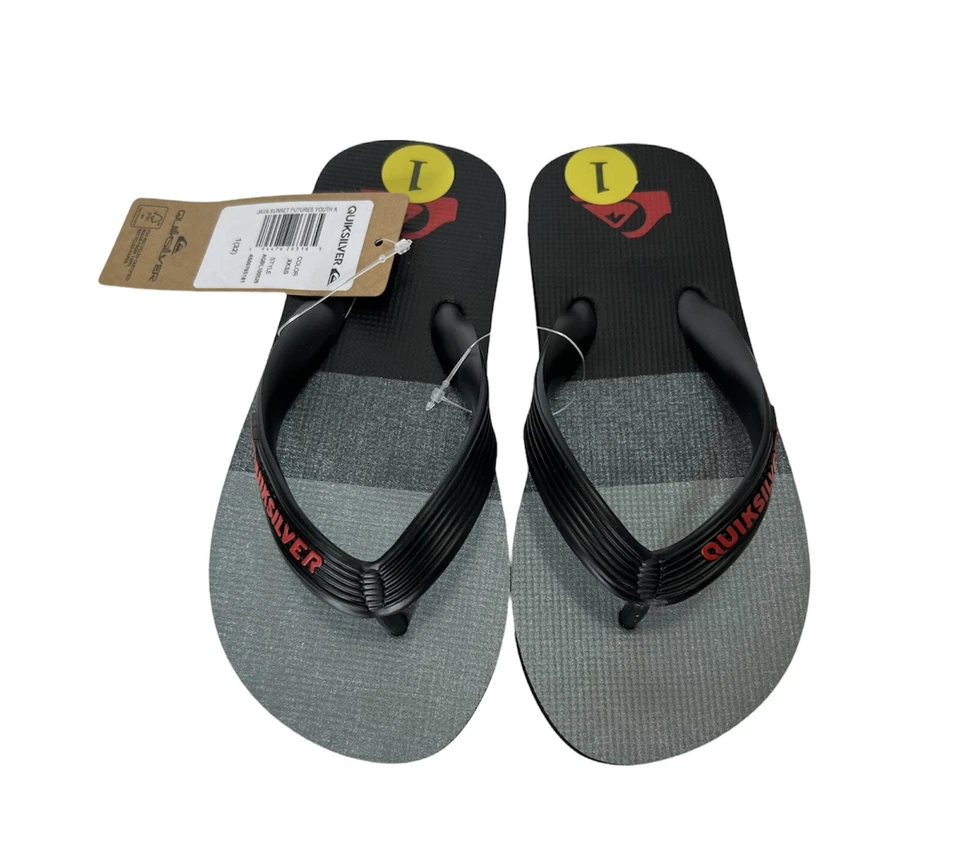Sandalias Quicksilver para niños Filp Flops Java Sunset talla J1 - J2 negras grises piscina nuevas Foto 3 de 4