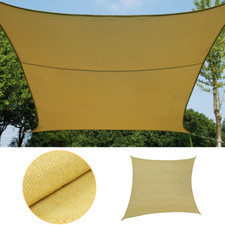 VELA OMBREGGIANTE PARASOLE BEIGE 2,9x2,9 o 5x5 TENDA GIARDINO QUADRATA ESTERNO