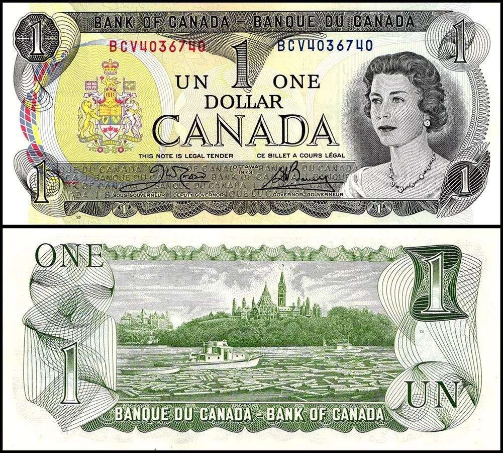 canada 1 dollar 1973 world banknote - For Sale, Buy Now Online - Item  #734114