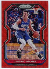Landry Shamet 2020-21 Panini Prizm Red Wave Prizm #41 Los Angeles Clippers
