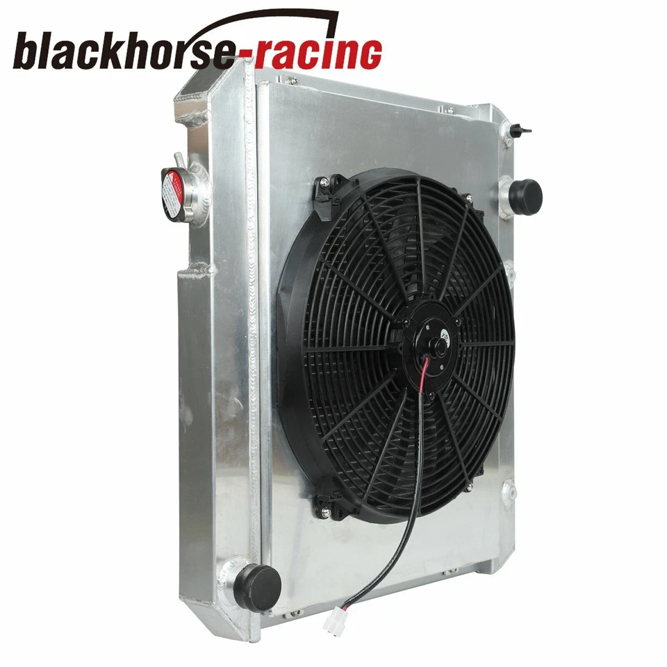 For 1963-1966 1965 Chevy C/K Pickup Truck C10 C20 C30 3 Row Radiator Shroud Fan - Image 2 of 4