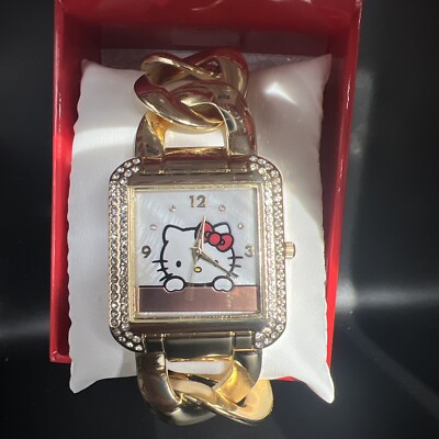 Hello Kitty 腕時計 ゴールド Hello Kitty By Sanrio Limited Edition Golden Bracelet Watch~Brand
