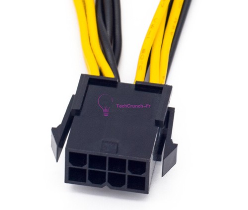 NEW EPS CPU 12V 8 Pin to Dual 8 (6+2) Pin PCIE Adapter Power Supply 20cm Cable - Imagen 5 de 5