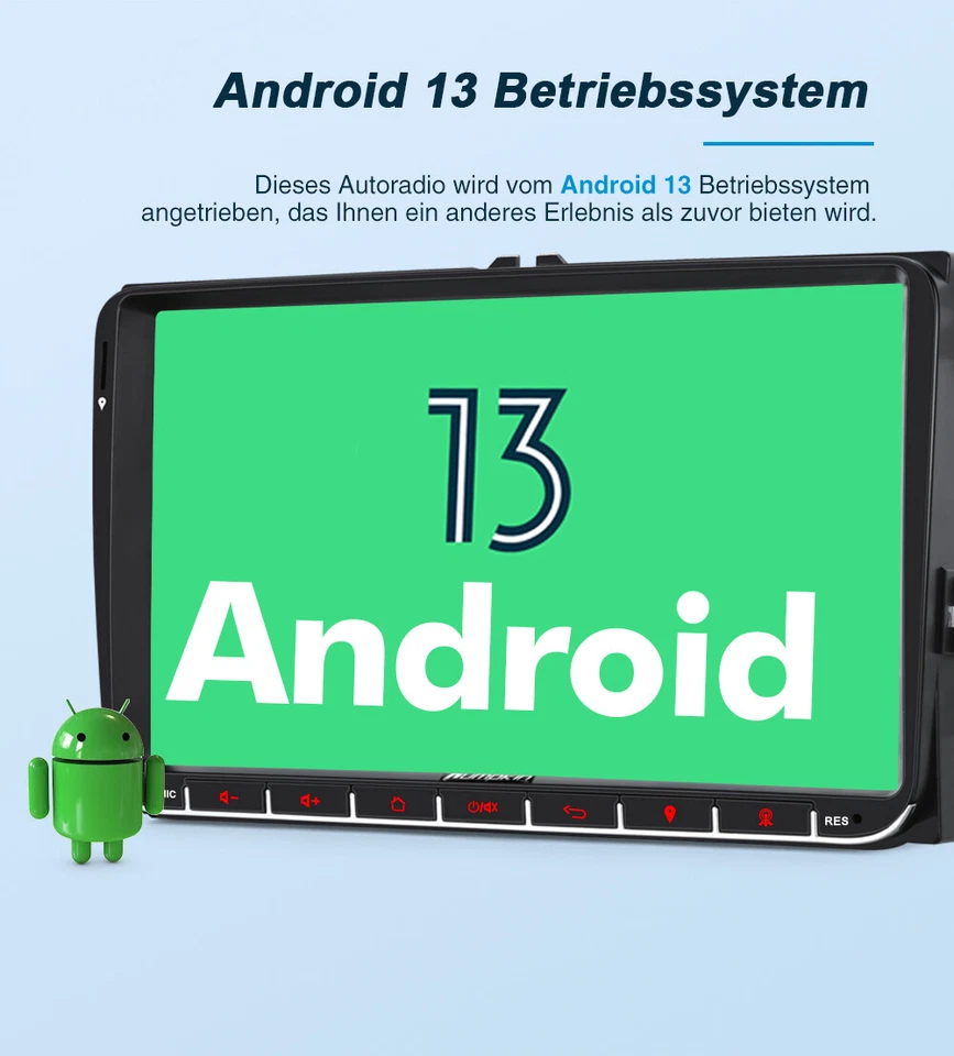 Pumpkin 9 Zoll Android 13 Autoradio GPS Navi 4GB 64GB DAB for VW Golf 5 6 PASSAT - Bild 3 von 4