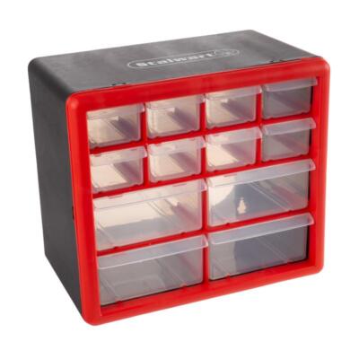 12 Drawer Storage Cabinet Plastic Organizer Wall Mount Hardware Crafts Tackle US