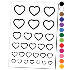 Heart Hollow Temporary Tattoo Water Resistant Set