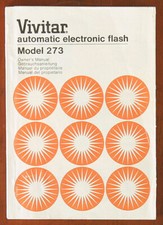 VIVITAR FLASH 273 INSTRUCTION BOOK/22271