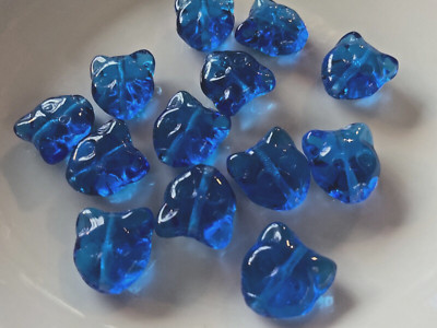 schöne 8 Stck. zufällige Farben Tschechische Glas Katze Perlen