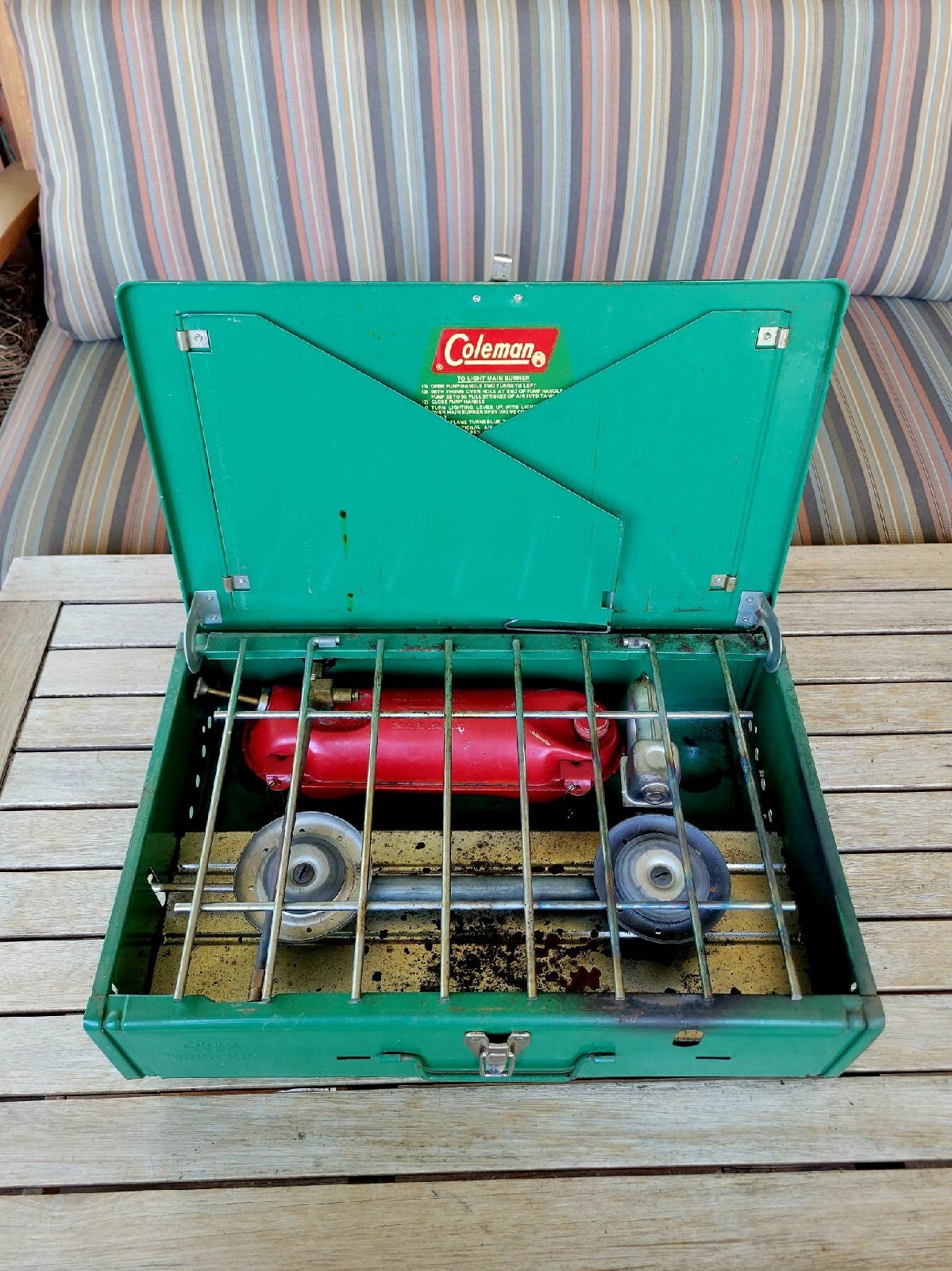 Vintage Coleman Gas 2 Burner Camp Stove 425E499 Retro Camping Gear In Box eBay