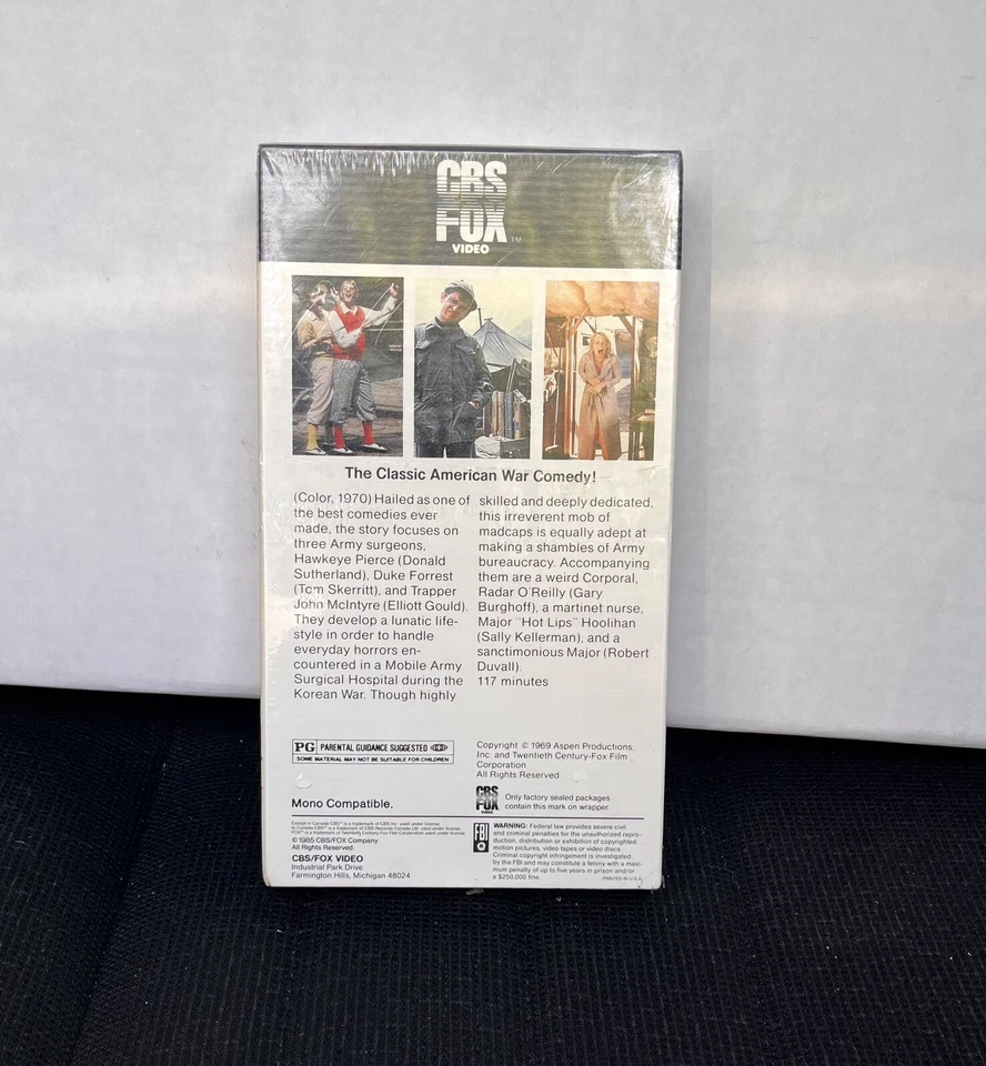 Factory Sealed M*A*S*H Original Vintage "MASH" VHS Tape with CBS/FOX Watermarks - Image 2 of 2