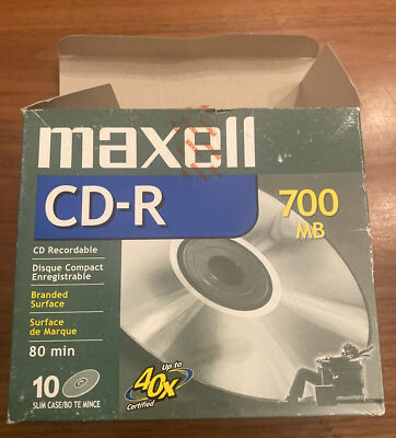 Maxwell CD-R 48X 700MB 80 Minutes Data Blank CD/DVD Media- Open Box of 8 CD'S