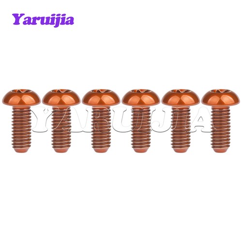 6pcs Titanium Bolts M5x10/12mm Gr5 Ti Alloy Torx Screw for Bike Disc Brake Rotor - Picture 12 of 14