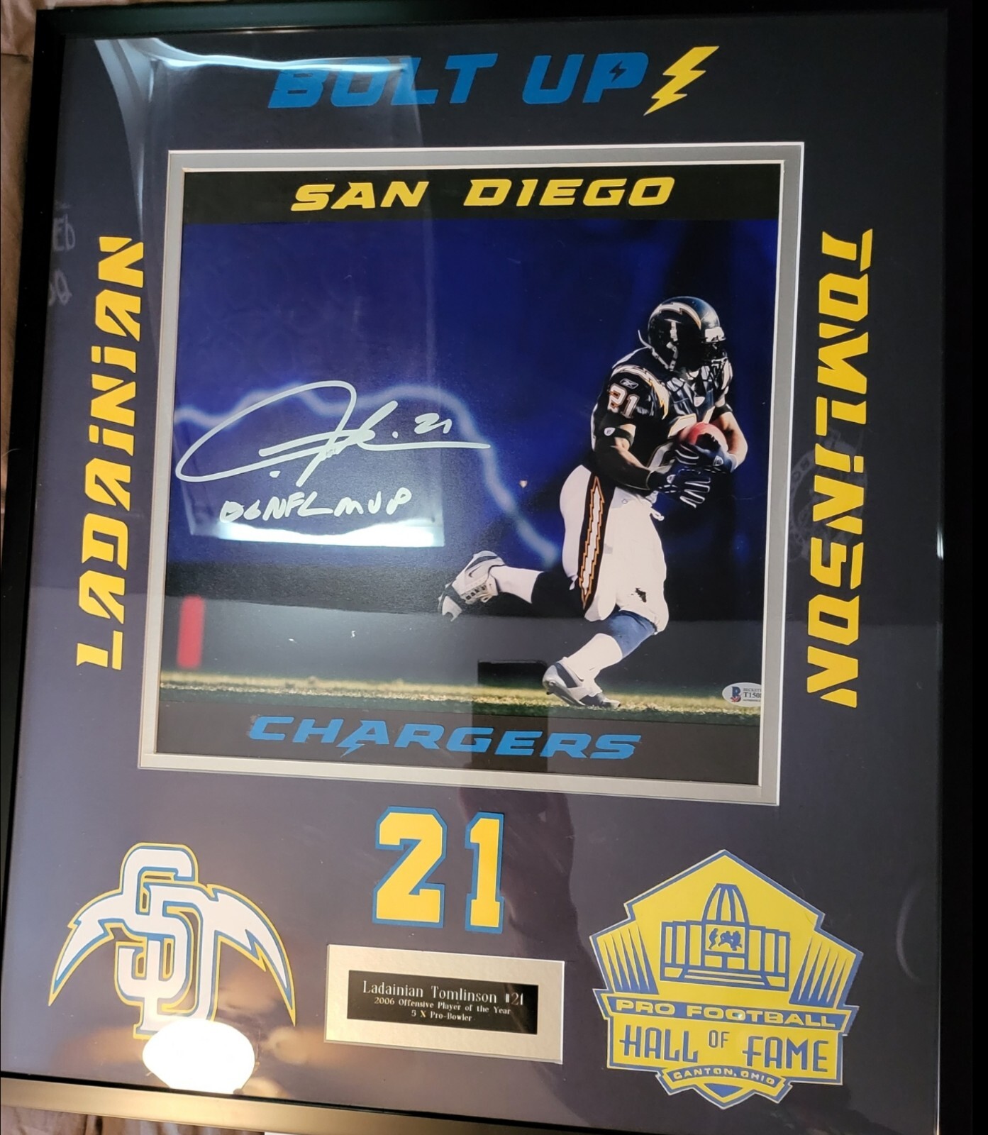 LaDainian Tomlinson Autographed Signed Los Angeles Chargers 16x20 NFL Chargers. 