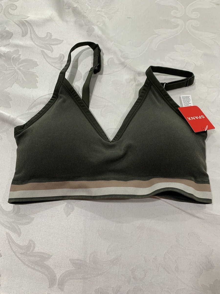 Spanx WOMENS Dark Palm Soft Stretch Seamless Bra, Size XL